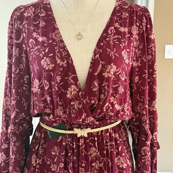 Knox Rose Boho Dress Long Sleeves With Pockets Size XS - Picture 2 of 16